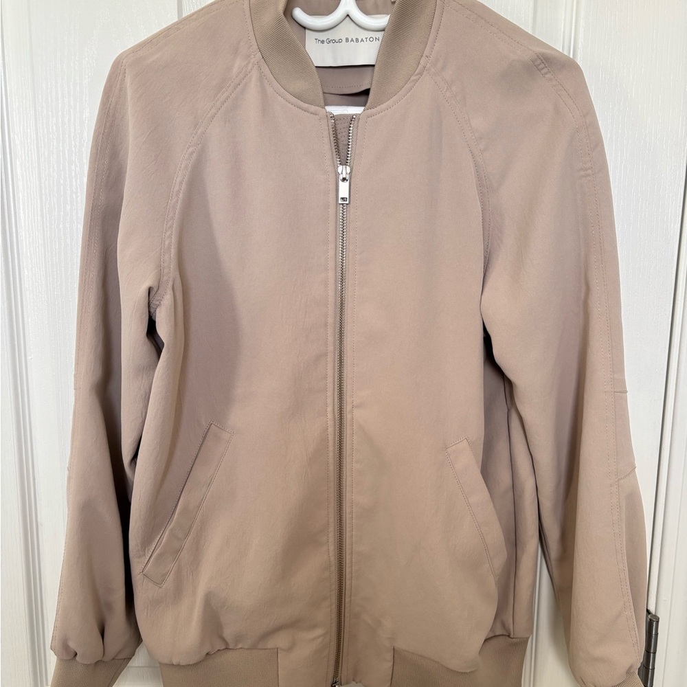 Babaton Tan bomber jacket